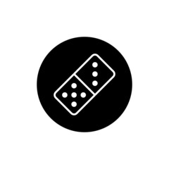 Domino icon in black round