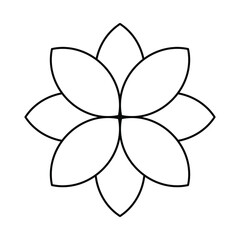 line art of flower. simple. vector illustration.