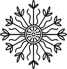 Digital illustration of black and white element