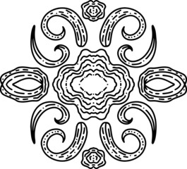 Fototapeta premium Digital illustration of black and white element