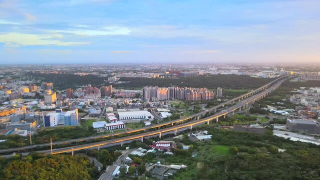 Taiwan Highway Interchange and Buildings