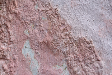 Close up of cracked rustic external wall