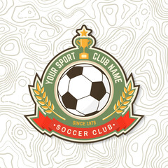 Obraz premium Soccer, football club patch design. Vector illustration.