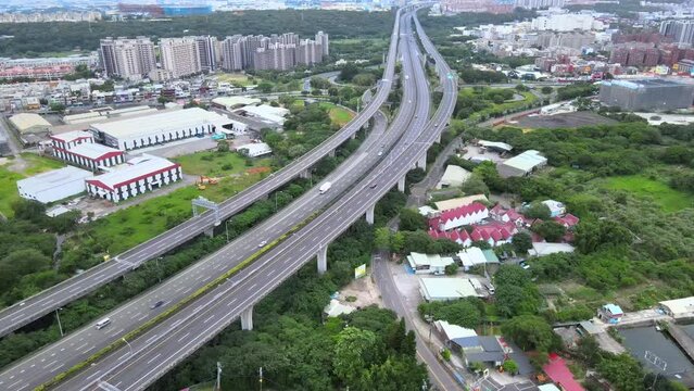 Taiwan Highway Interchange and Buildings