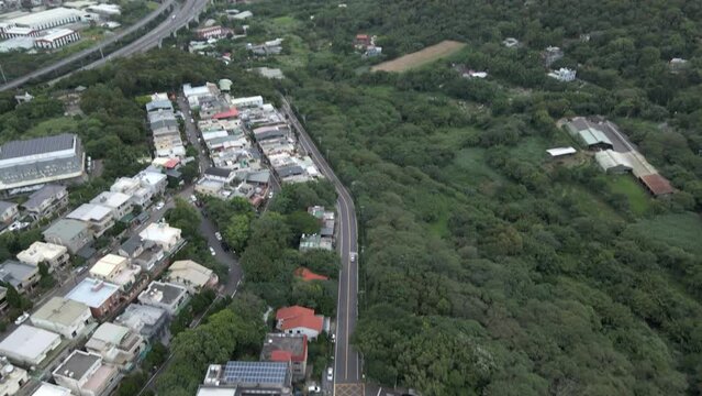 Straight roads and buildings in Taiwan