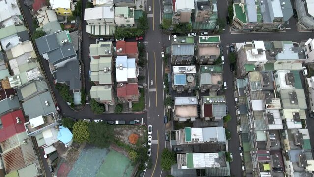 Straight roads and buildings in Taiwan