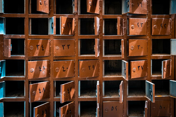 numbered safe deposit boxes, arabic numbers