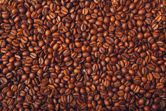 Coffee beans top view © Sabina