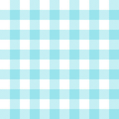 Check plaid pattern in pastel colorful blue and white. Seamless diagonal  for Easter holiday tablecloth, picnic blanket, duvet cover, other modern spring summer textile print.