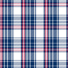 Plaid Seamless. Pastel gingham pattern. Background for memory day, independens usa. Wallpaper, blanket.