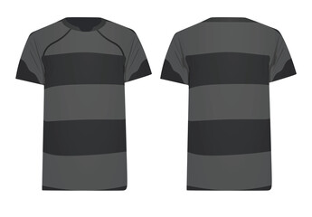 Grey striped t shirt jersey. vector