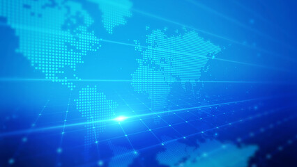 The digital world of modern business and the future growth of technology.