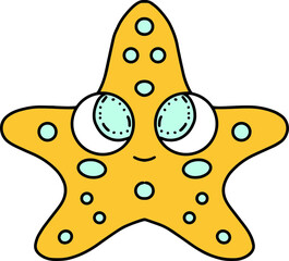 Digital illustration of creature of sea life