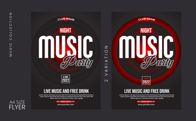 Music Party Flyer Design with vector format
