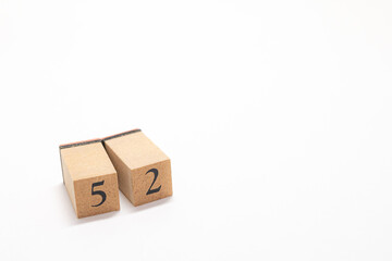 数字　ナンバー　Number　52