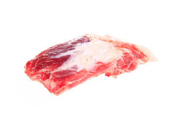 Fresh pork chop on a white background