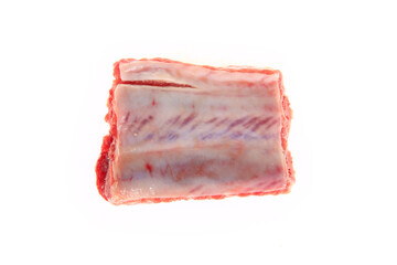 Fresh pork chop on a white background