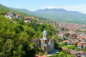 Overview at the town of Prizren in Kosovo