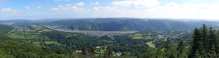 Aussicht vom Aussichtsturm Fünfseenblick bei Boppard