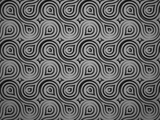 Obraz premium The geometric pattern with wavy lines. Seamless vector background. Black and gray texture. Simple lattice graphic design