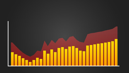 monthly economic analysis chart. monthly growth and contraction diagram.
Economic data analysis concept.