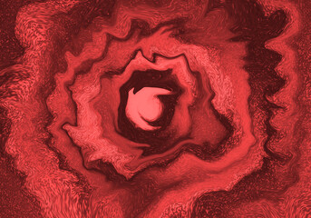 Fondo abstracto circular irregular rojo. Flor roja - obrazy, fototapety, plakaty