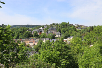 Stadt und Schloss Schwarzenberg im Erzgebirge