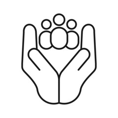 Client service line icon, client service editable stroke outline icon, high quality vector symbol for mobile app.