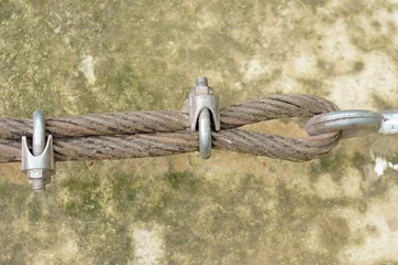 Papier Peint photo autocollant Helix Bridge Large wire ropes to hold bridges