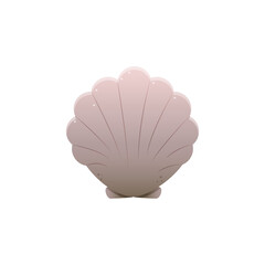 Vector illustration of sticker seashell isolated on white background