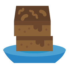 brownie flat icon