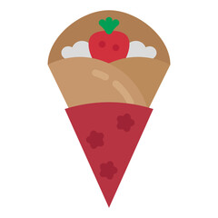 crepe flat icon