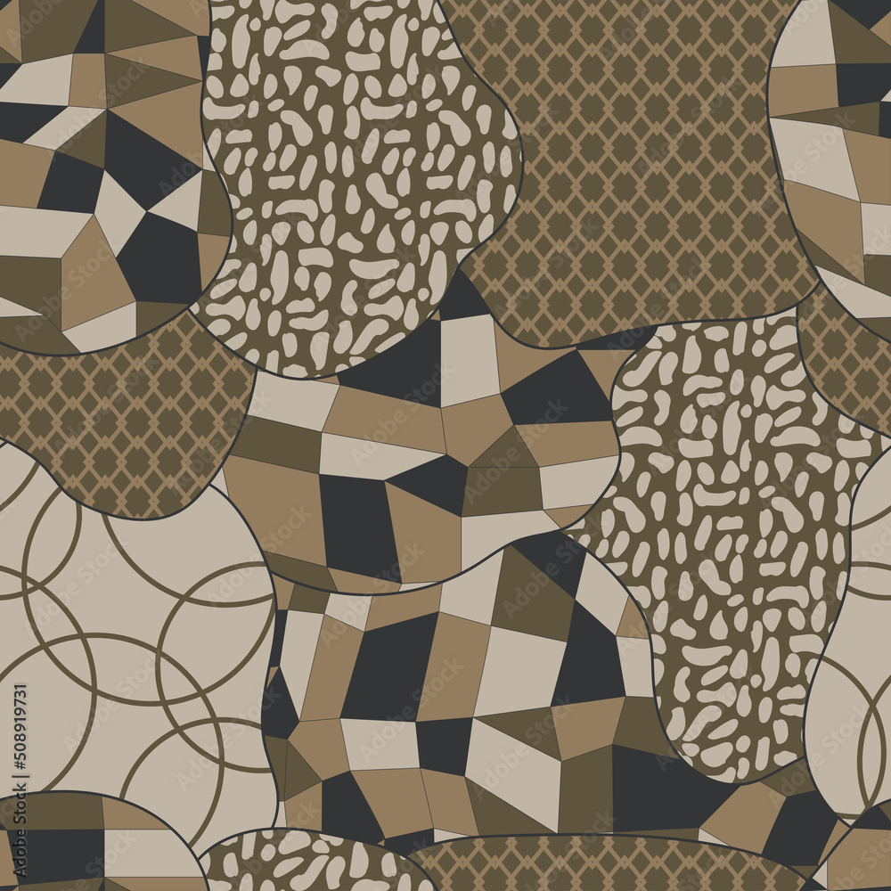 Canvas Prints seamless pattern abstract shape color vintage. pattern for fabric textiles.