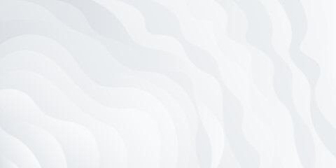 Obraz premium Gray and white wave flowing modern with smooth and clean vector subtle abstract background White wave modern abstract background design.Abstract gray and white wave background,illustration, vector