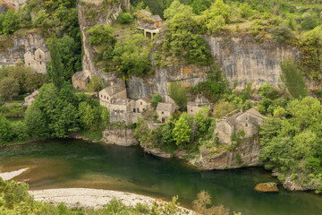 Fototapeta na wymiar Village of Castelbouc in the Tarn Gorges, France