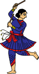 illustration of an Indian Dancer