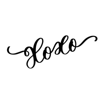 xoxo calligraphy - good for tattoo, greeting card, poster, gift design.