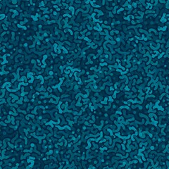 Vector hand drawn blue monochrome purifier fish skin seamless pattern