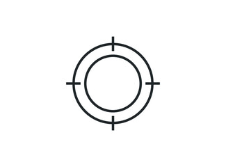 target glyph vector icon isolated