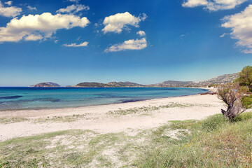 Palea Fokea beach in Attica, Greece