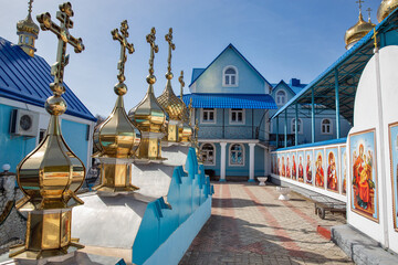 Iconostasis in spring of St. Ann in Onyshkivtsi, Western Ukraine.