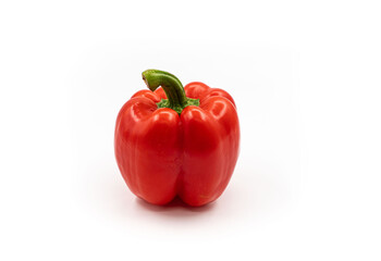 red pepper over white background