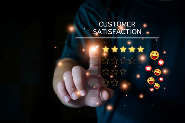 Customer satisfaction survey. Customer Satisfaction Rating, Smiley Emoji, Happy Customer, Good...