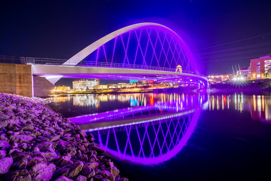 Des Moines Iowa Skyline In USA