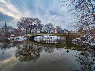 Bow bridge in winter