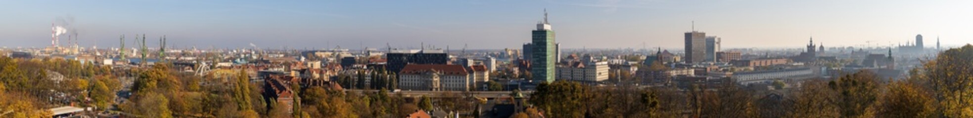 Panorama Gdańska - obrazy, fototapety, plakaty