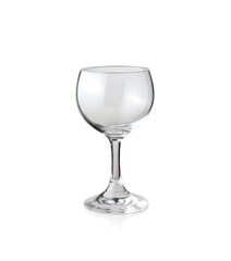 Empty wine glass isolated on white background