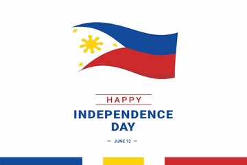 Philippines Independence Day. Vector Illustration. The illustration is suitable for banners, flyers, stickers, cards, etc.