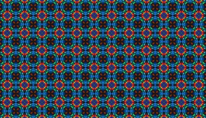 Textile pattern. illustration bright design. Abstract seamless geometric pattern on vibrant background.