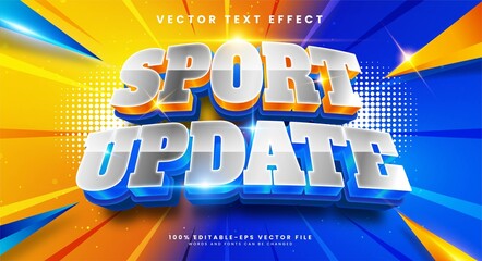 Sport update 3d editable text effect, suitable for sport themes. © Niestart Creation